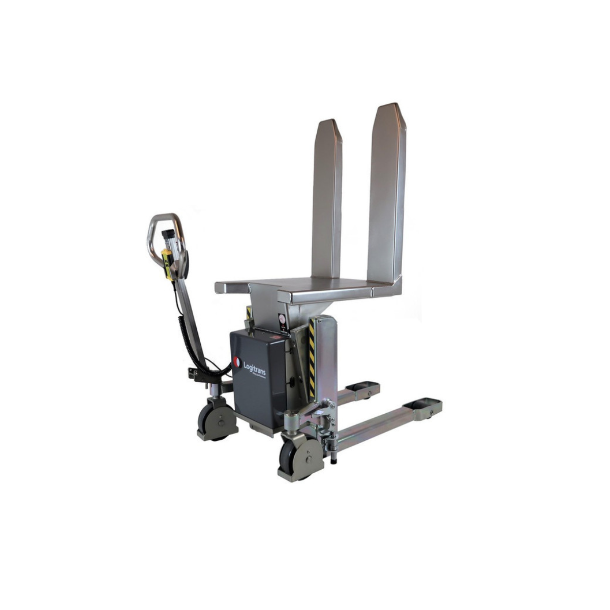 Logitrans Logitilt INOX Elektrischer Edelstahl-Palettenheber mit Neigefunktion – Tragkraft 1.000 kg